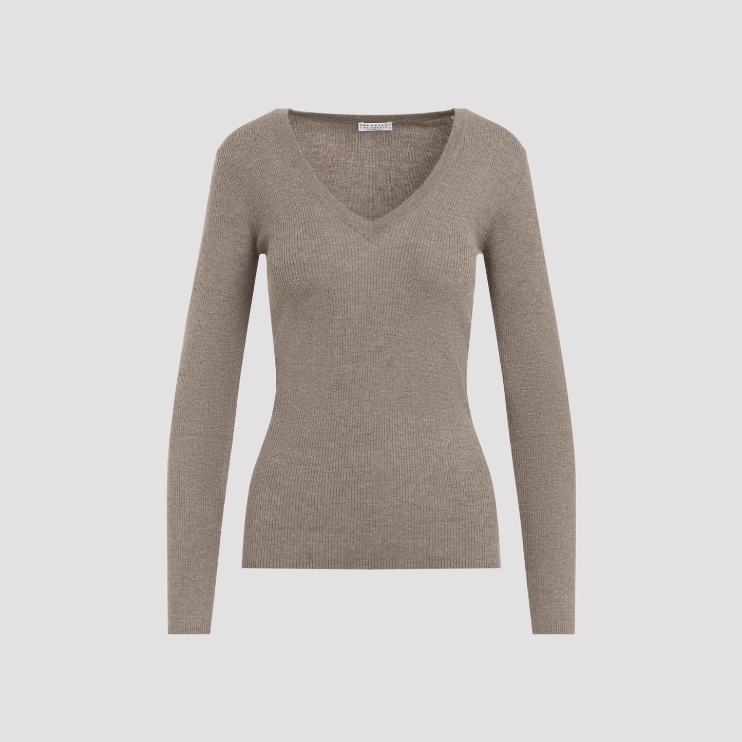 Brunello Cucinelli Ribbed V-Neck Sweater