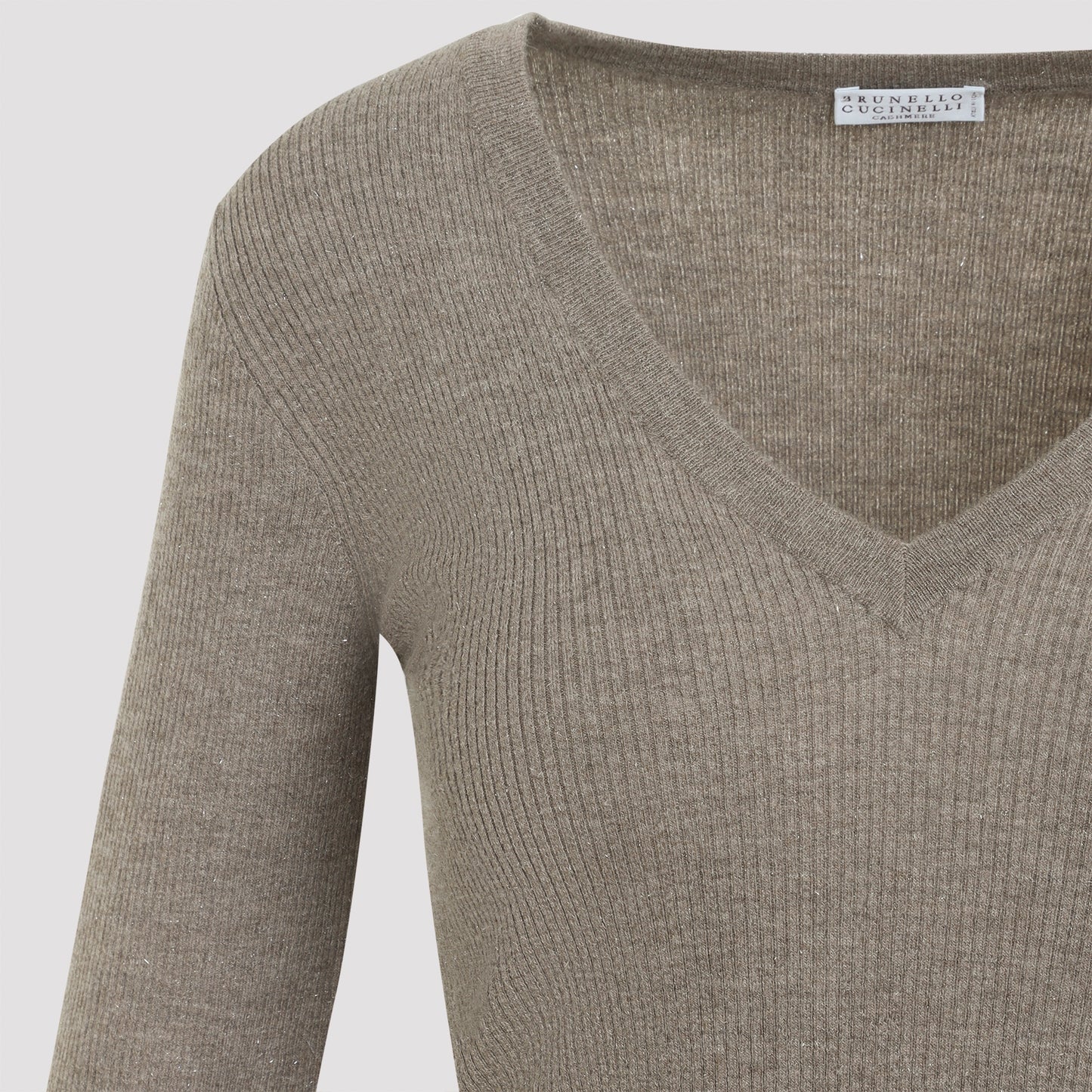 Brunello Cucinelli Ribbed V-Neck Sweater