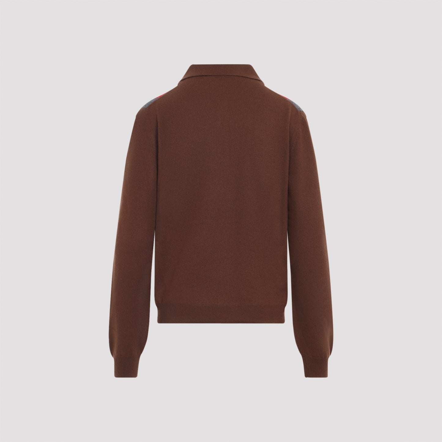 Prada Argyle Knit Polo Sweater