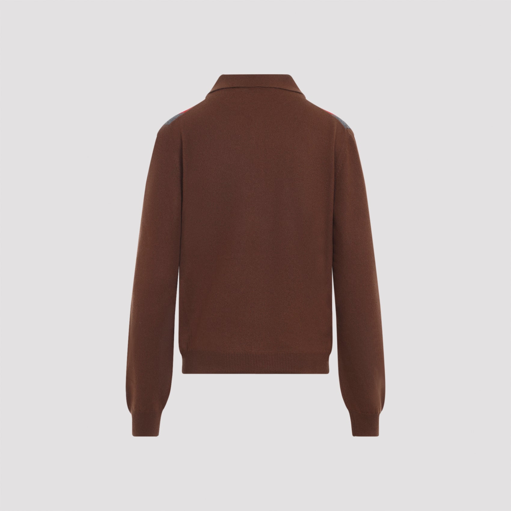 Prada Argyle Knit Polo Sweater