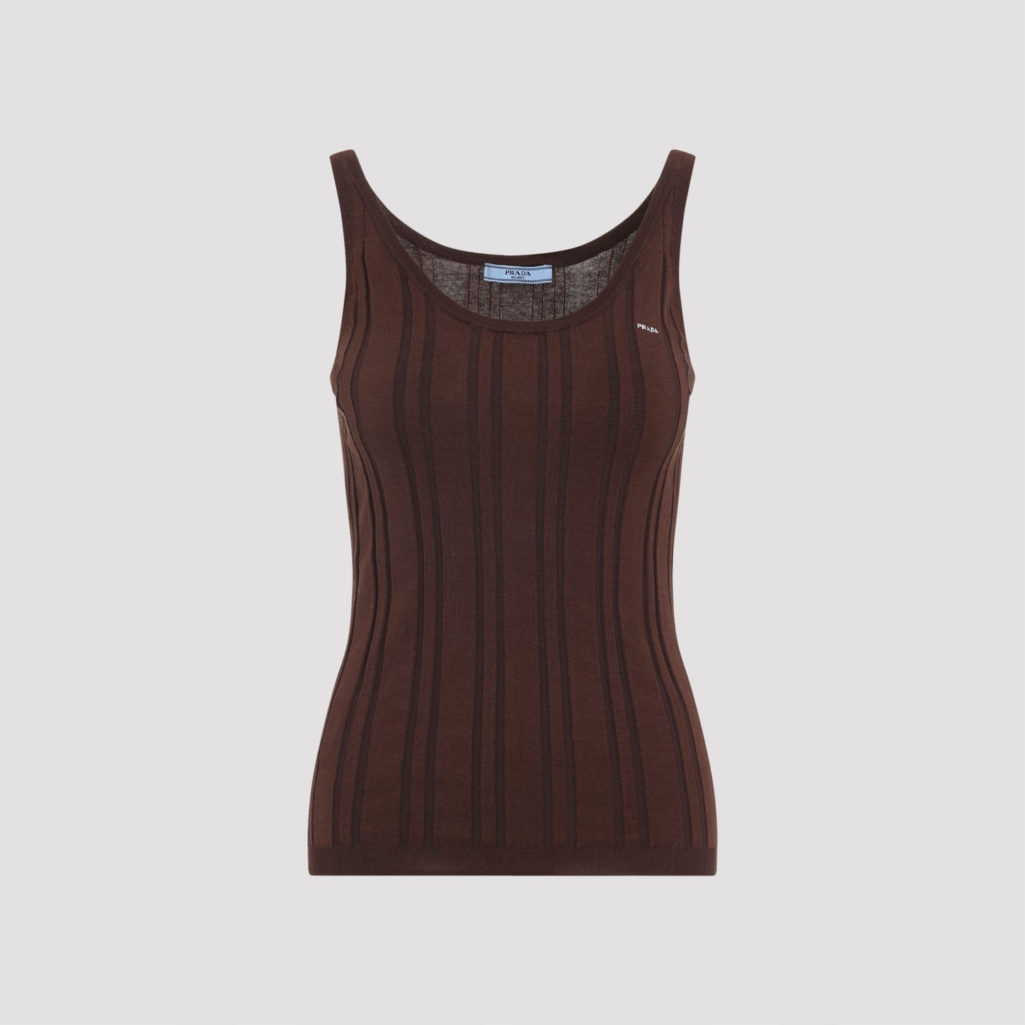 Prada Ribbed Knit Tank Top
