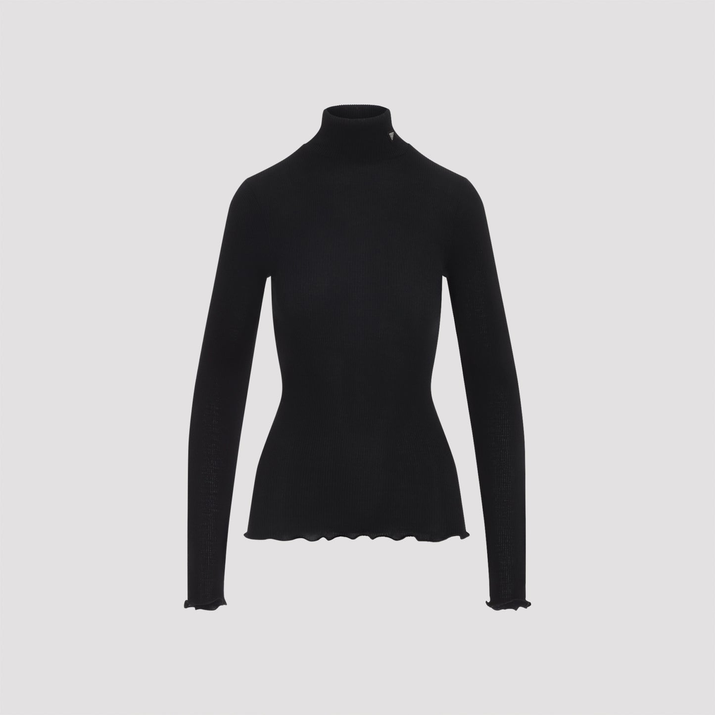 Prada Ribbed Knit Turtleneck Top