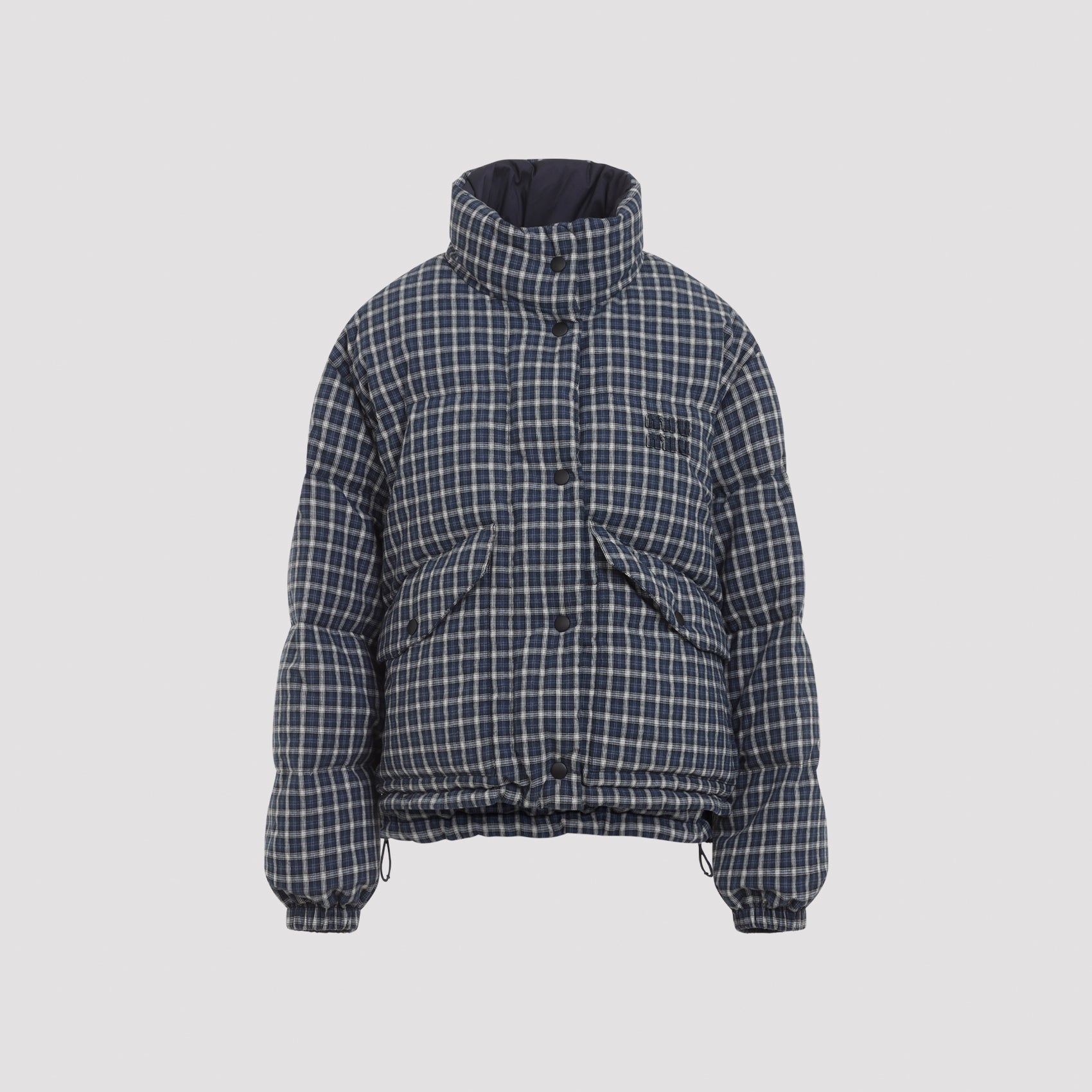 Miu MIu Reversible Checked Down Jacket