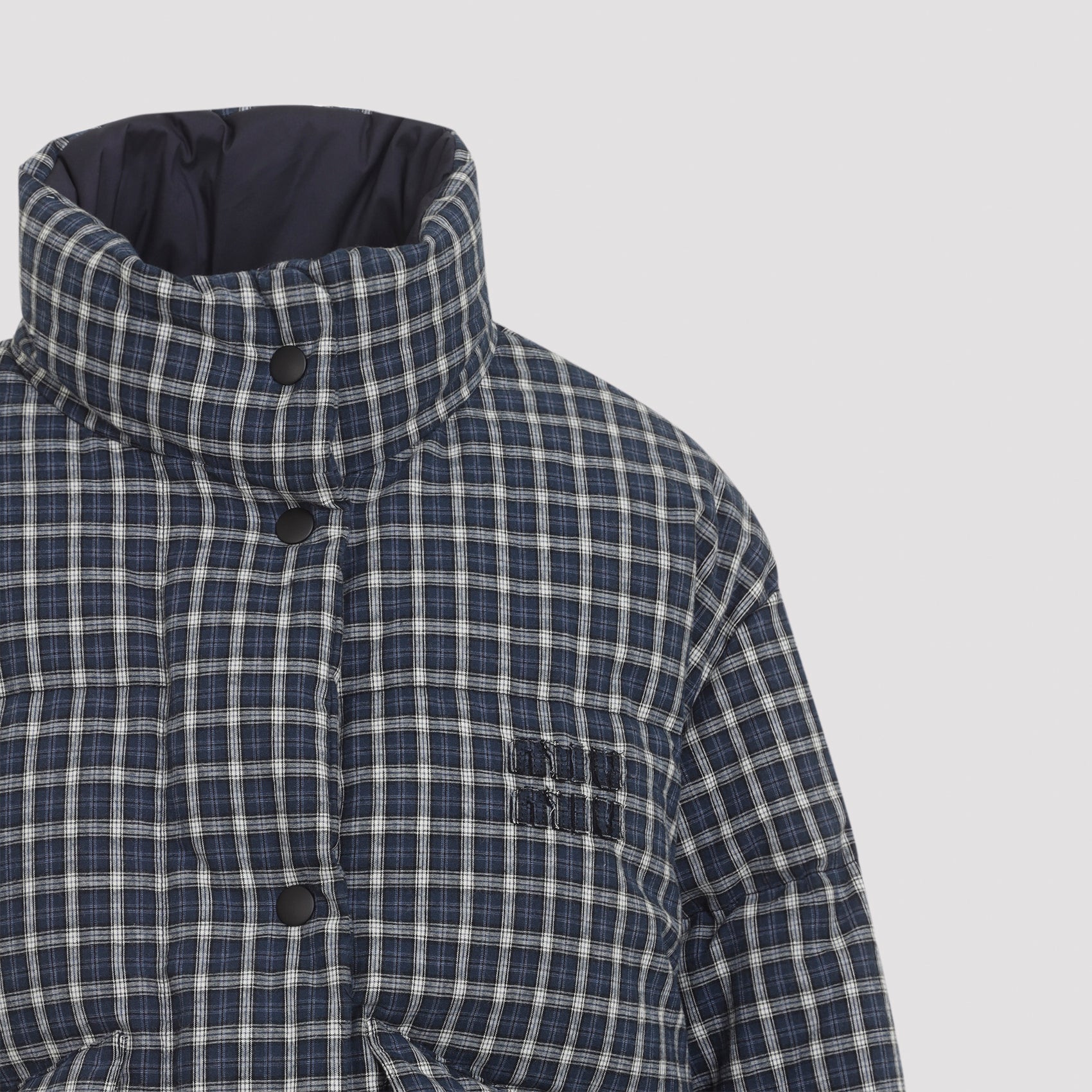 Miu MIu Reversible Checked Down Jacket