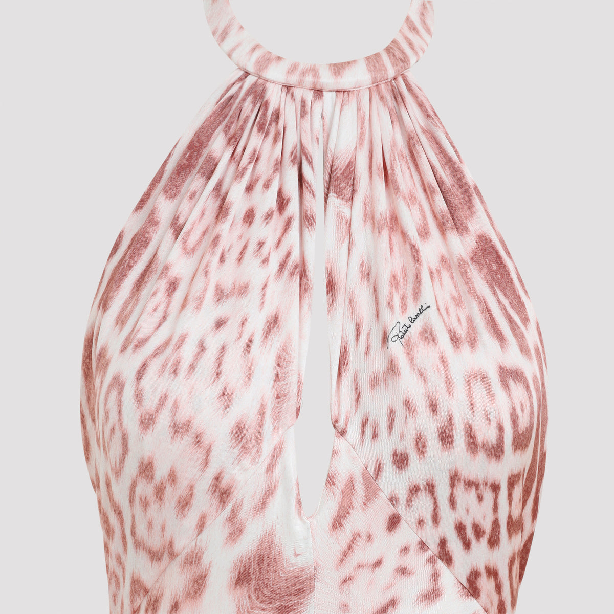 Roberto Cavalli Leopard-Print Midi Dress