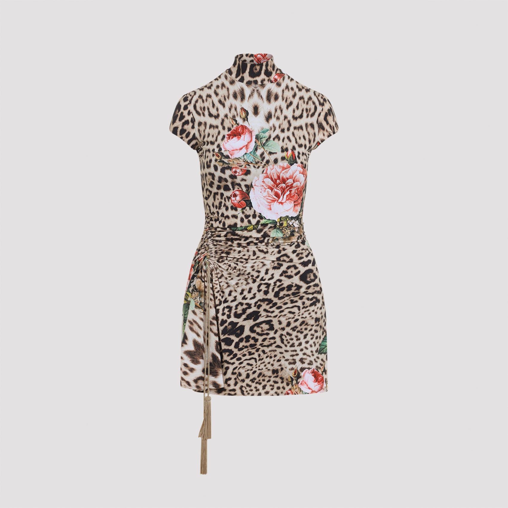 Roberto Cavalli Jaguar Roses Mini Dress