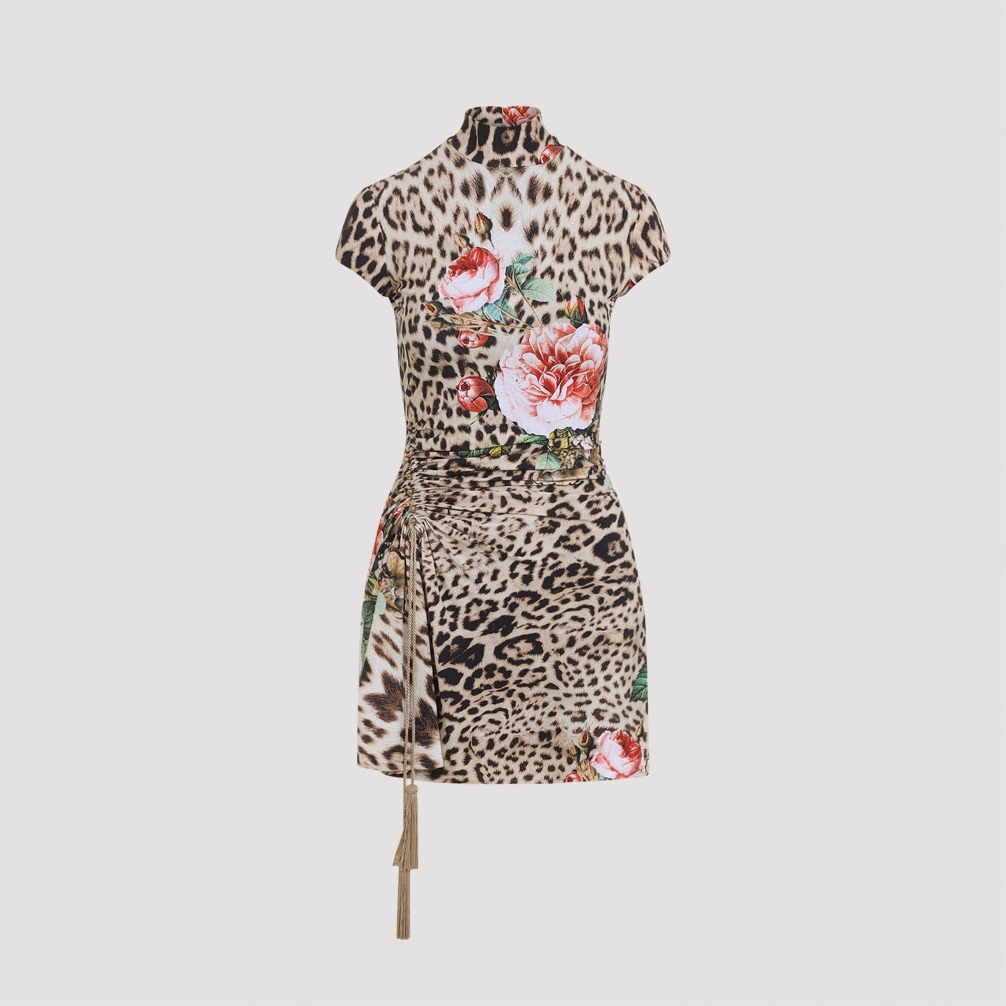 Roberto Cavalli Jaguar Roses Mini Dress