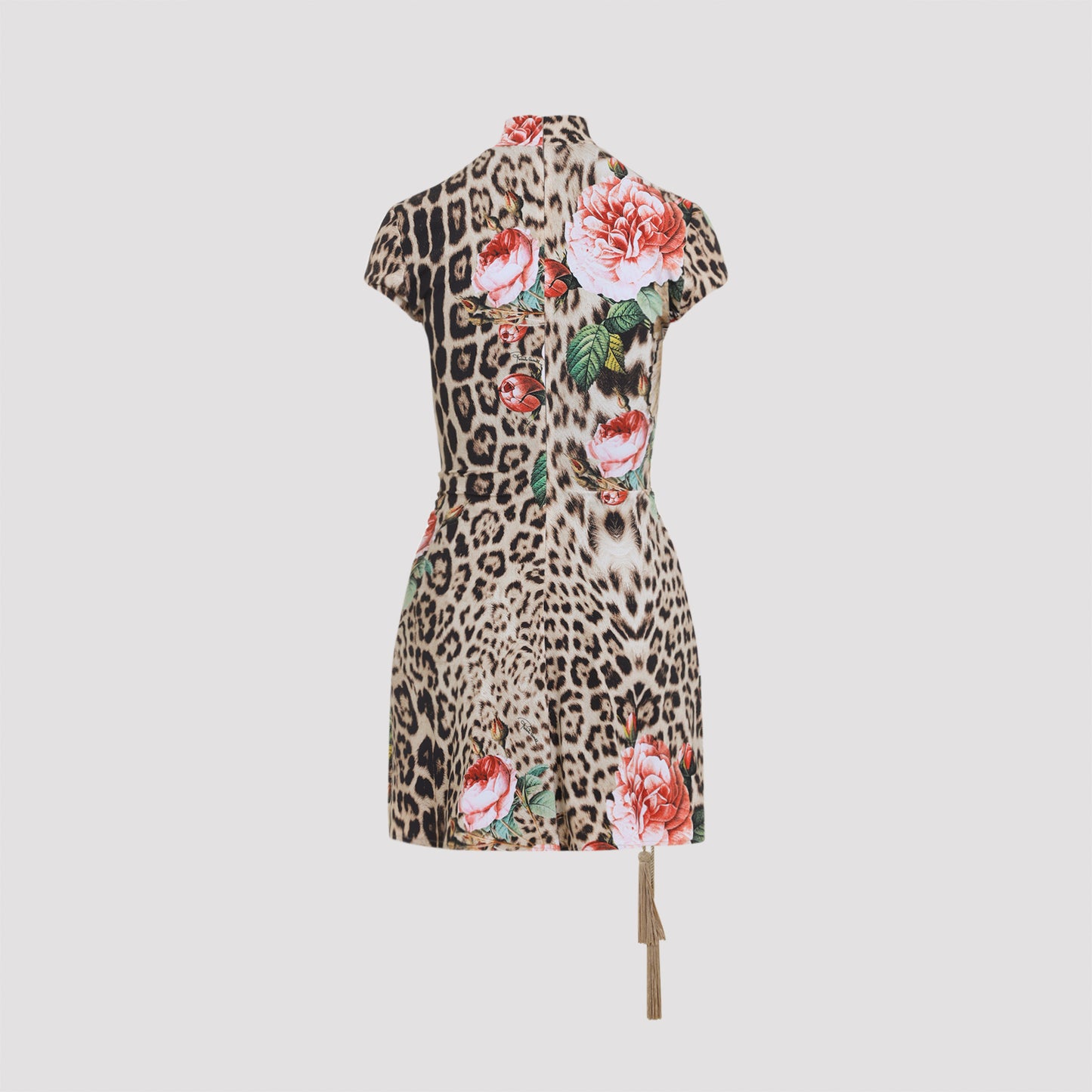 Roberto Cavalli Jaguar Roses Mini Dress