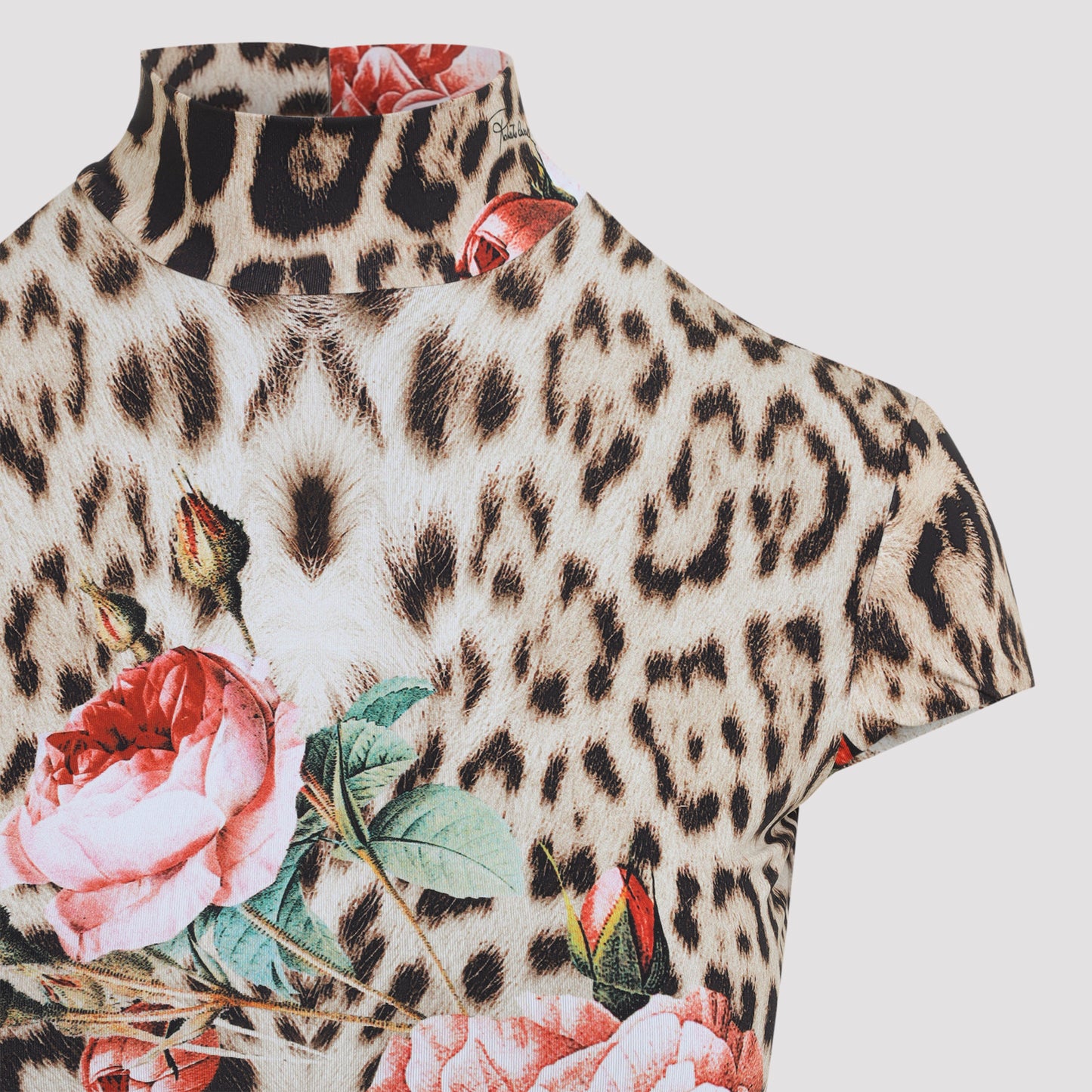 Roberto Cavalli Jaguar Roses Mini Dress