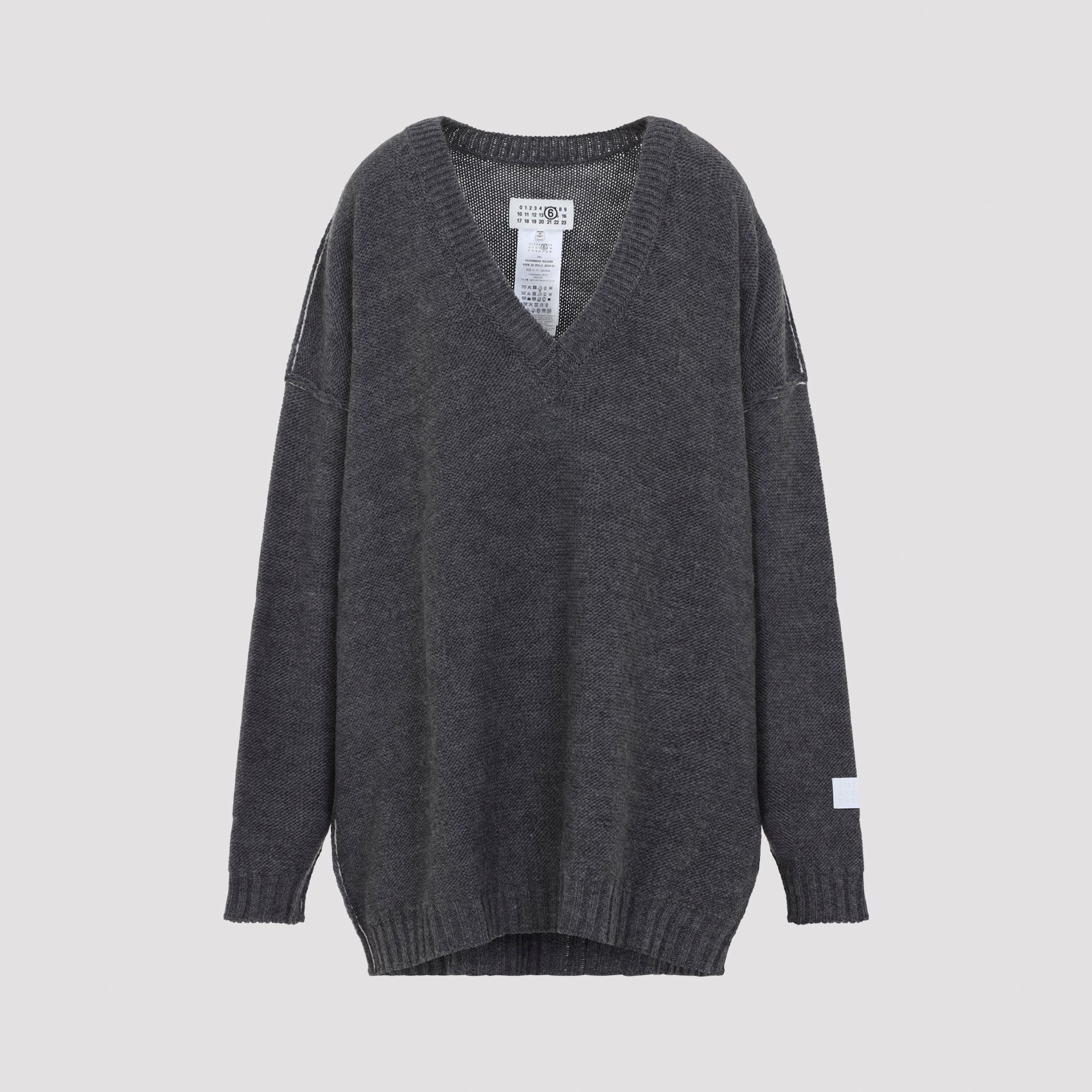 MM6 Maison Margiela V Neck Sweater