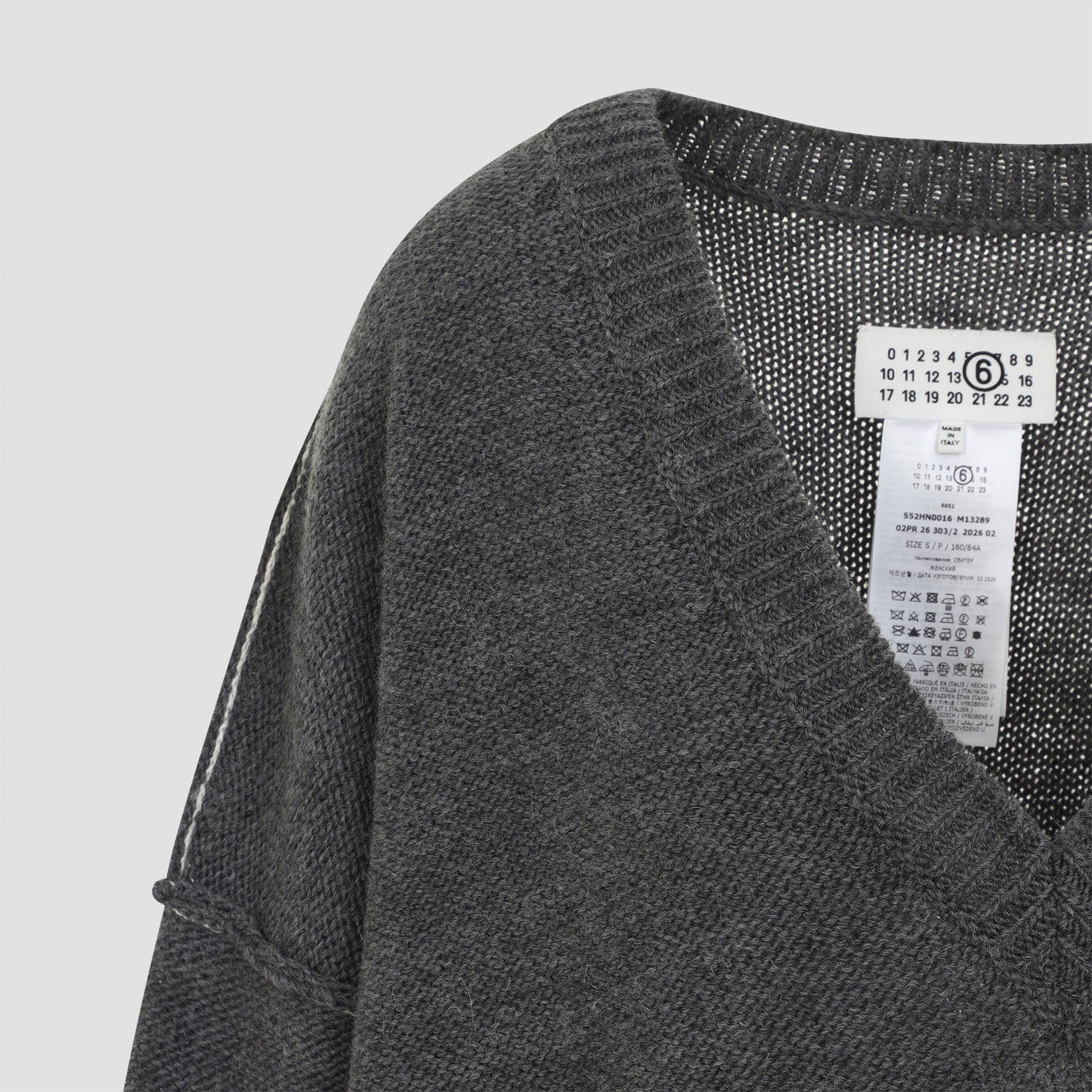 MM6 Maison Margiela V Neck Sweater