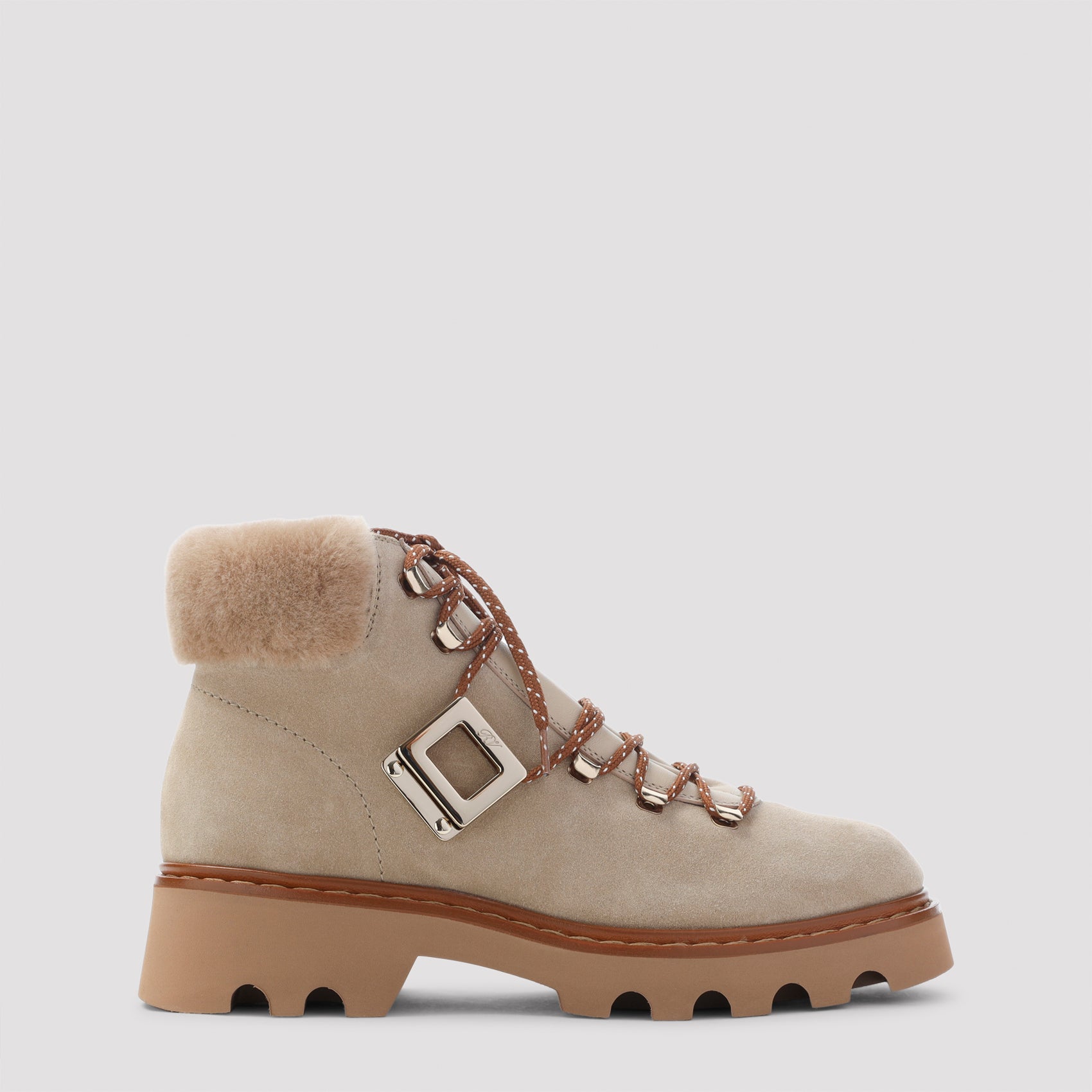 Roger Vivier Viv Rangers Track Fur Boots