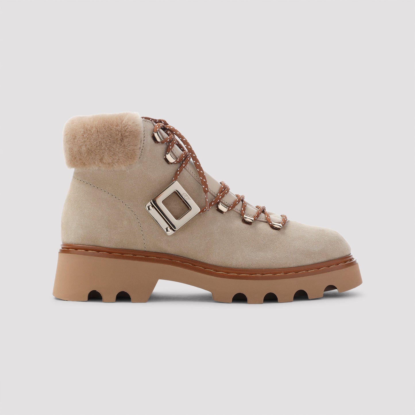 Roger Vivier Viv Rangers Track Fur Boots