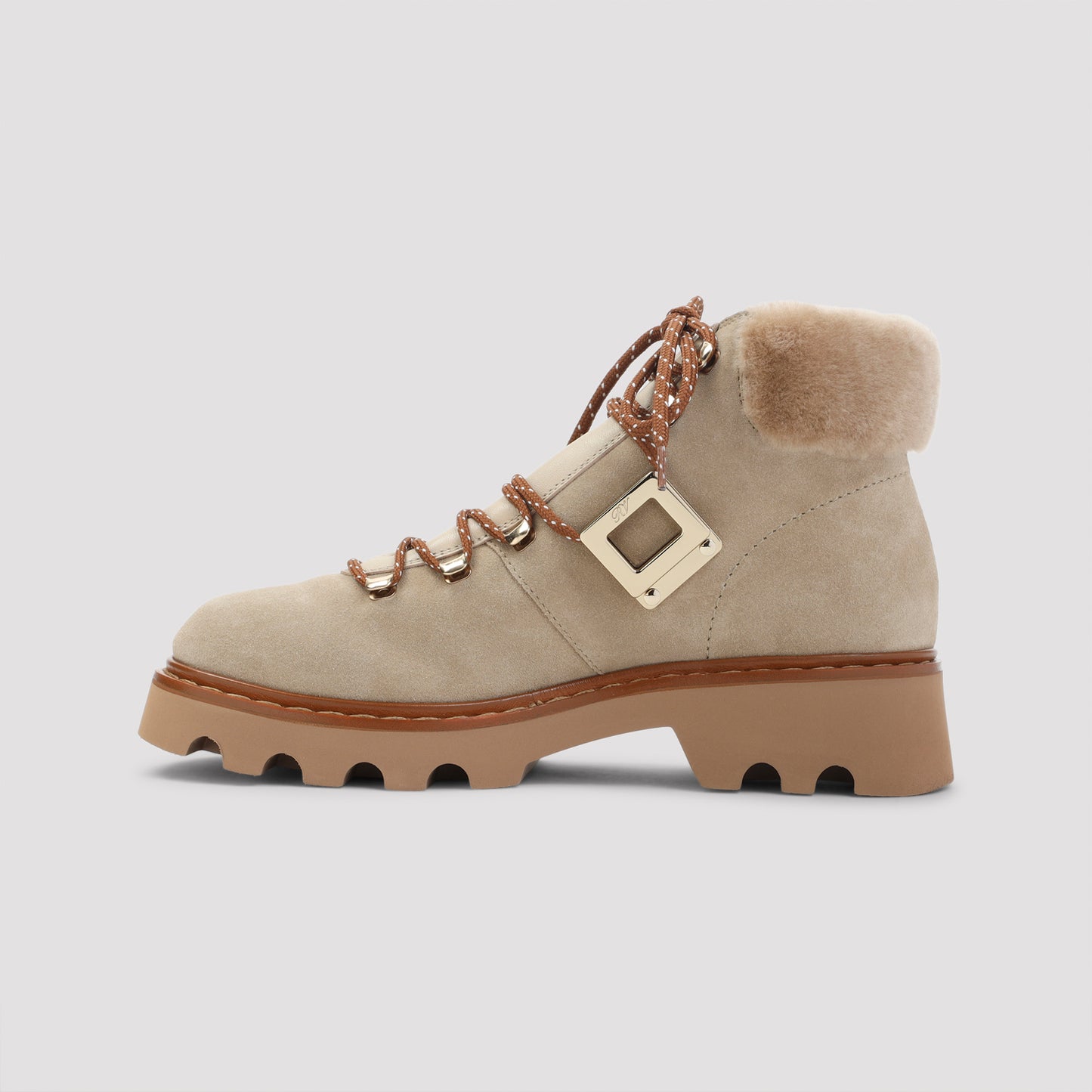 Roger Vivier Viv Rangers Track Fur Boots