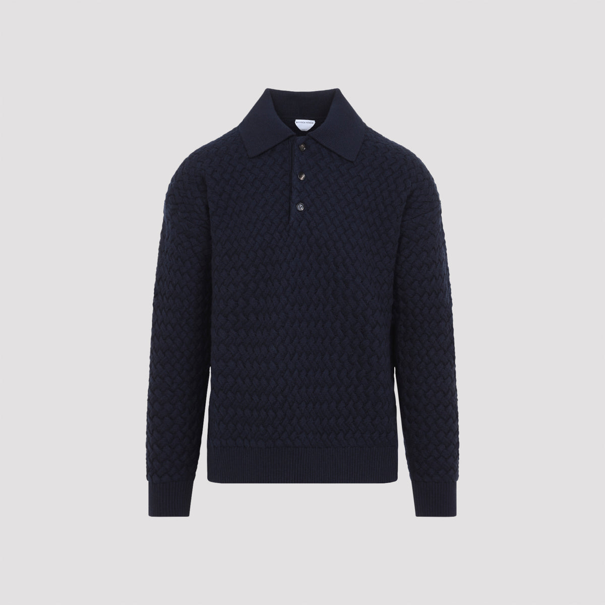 Bottega Veneta Intrecciato Knit Polo