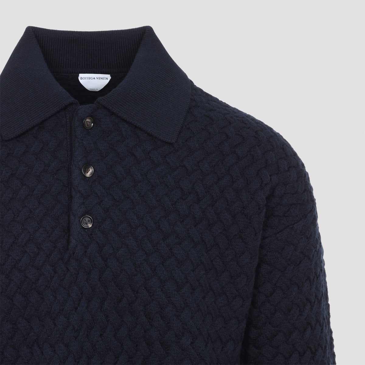 Bottega Veneta Intrecciato Knit Polo
