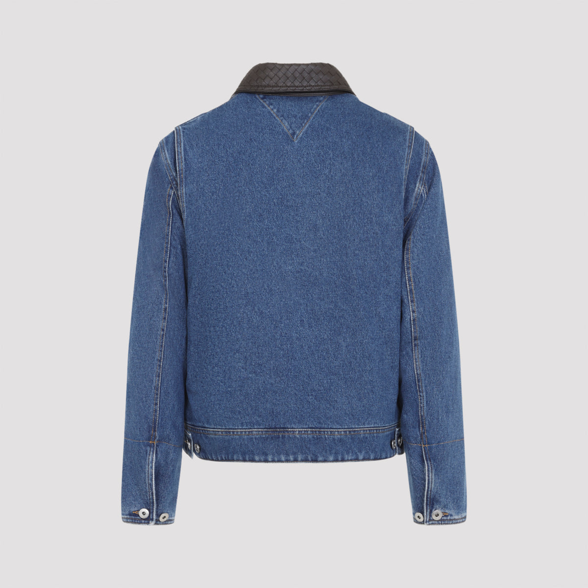 Bottega Veneta Denim Intrecciato Collar Jacket