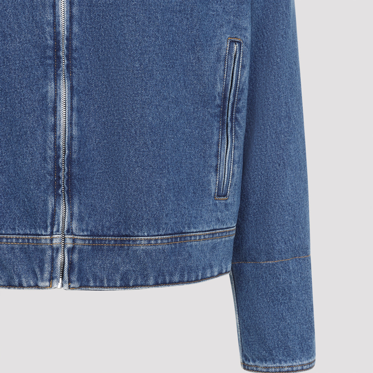 Bottega Veneta Denim Intrecciato Collar Jacket