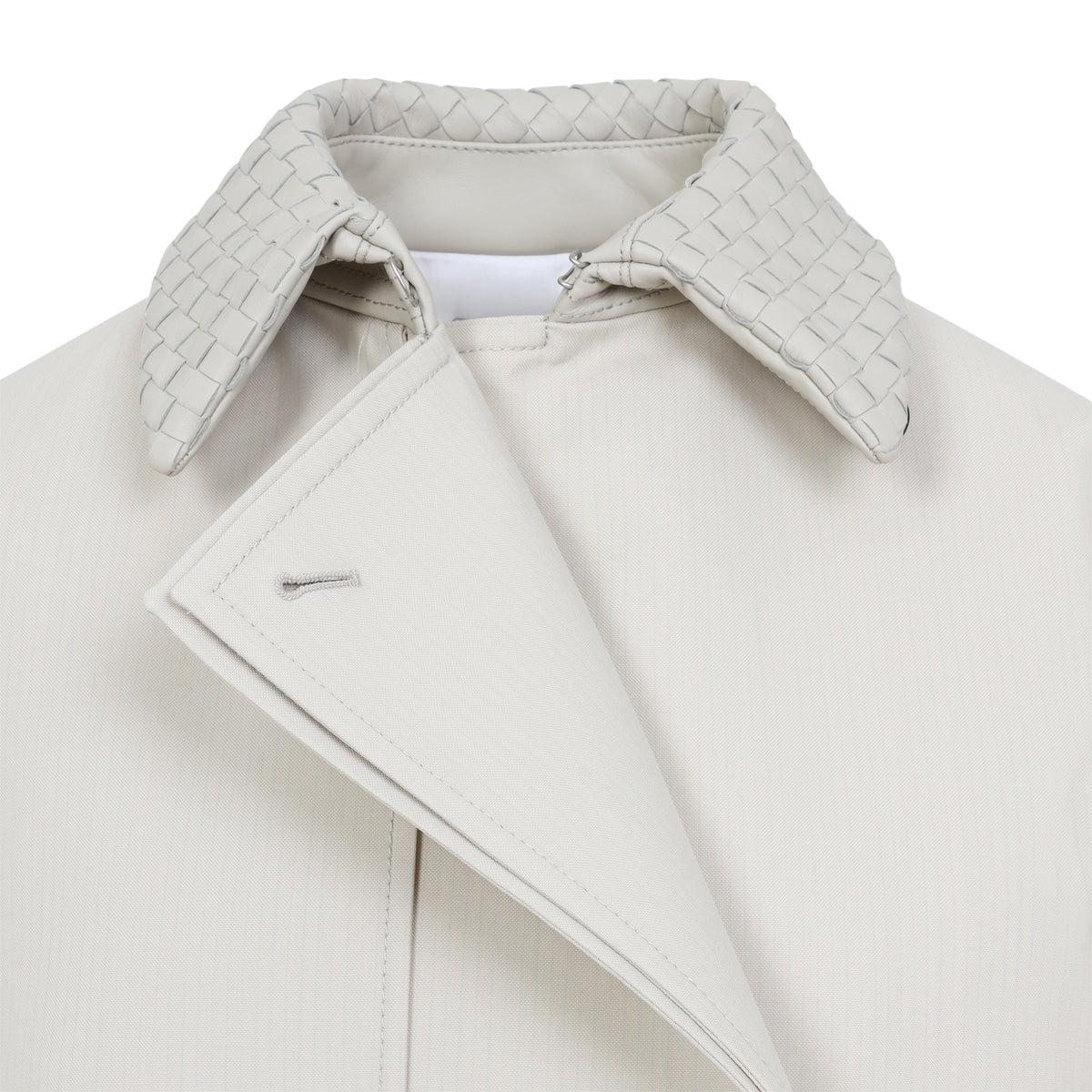 Bottega Veneta Wool Cotton Striped Coat
