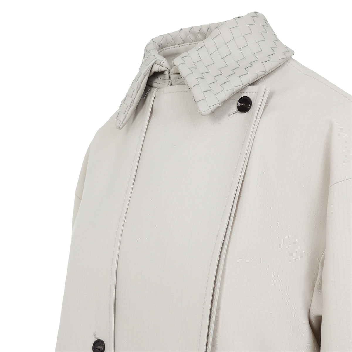 Bottega Veneta Wool Cotton Striped Coat