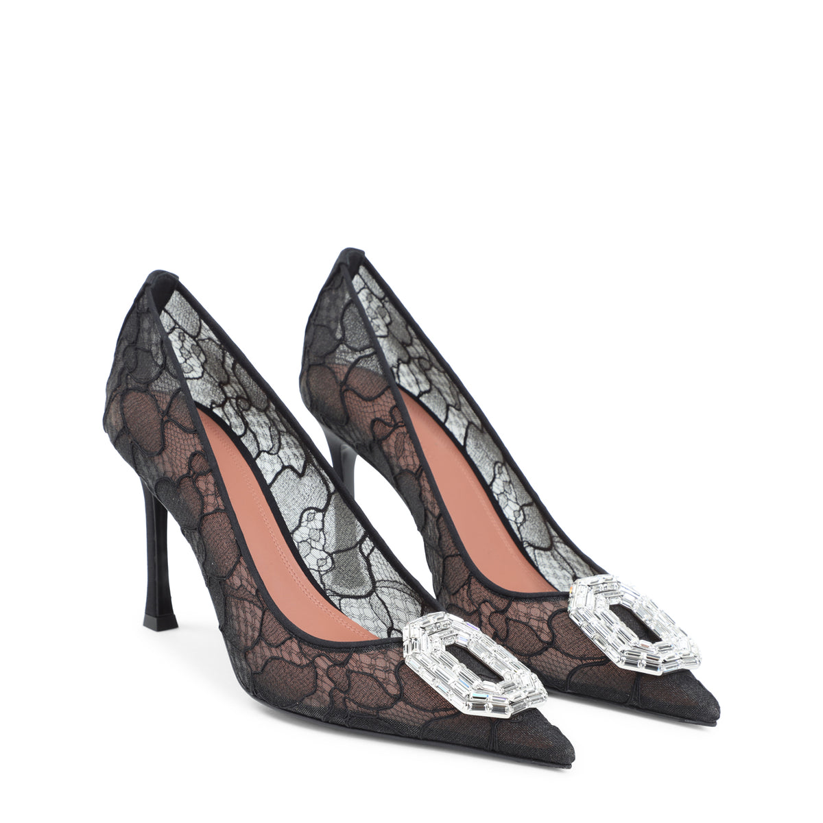 Amina Muaddi Camelia Lace Pump