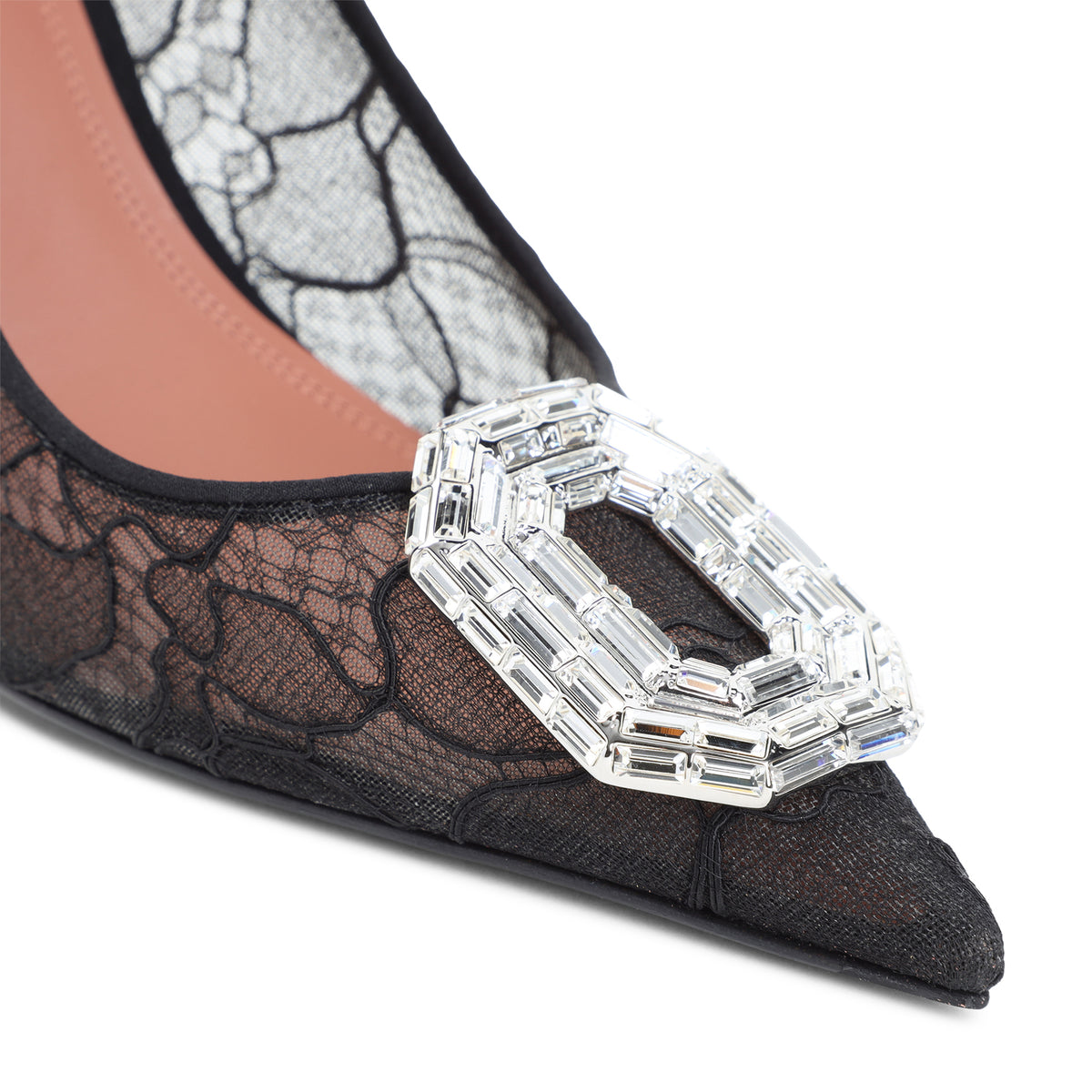 Amina Muaddi Camelia Lace Pump