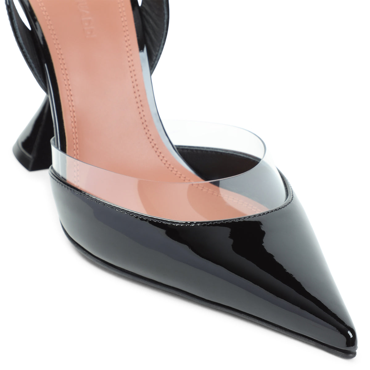 Amina Muaddi Lara Sling 95 Patent Pvc