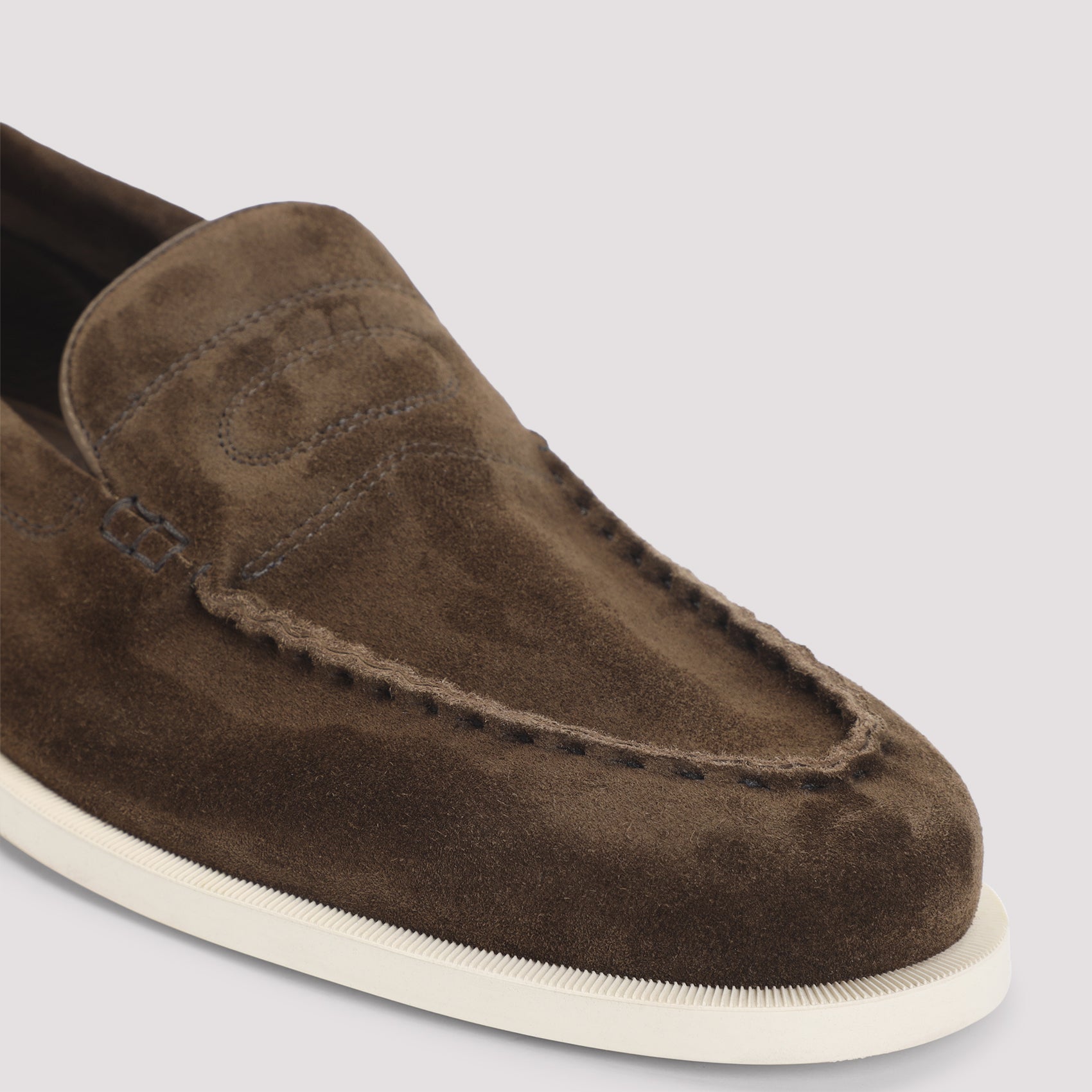 John Lobb Pace Suede Oval Flexi Loafers