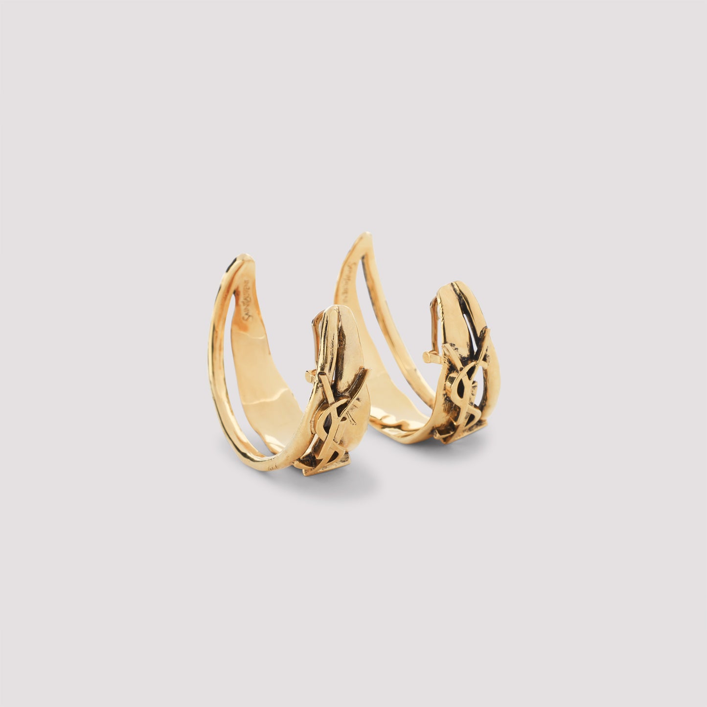 Saint Laurent Creole Charm Cassandre Earrings