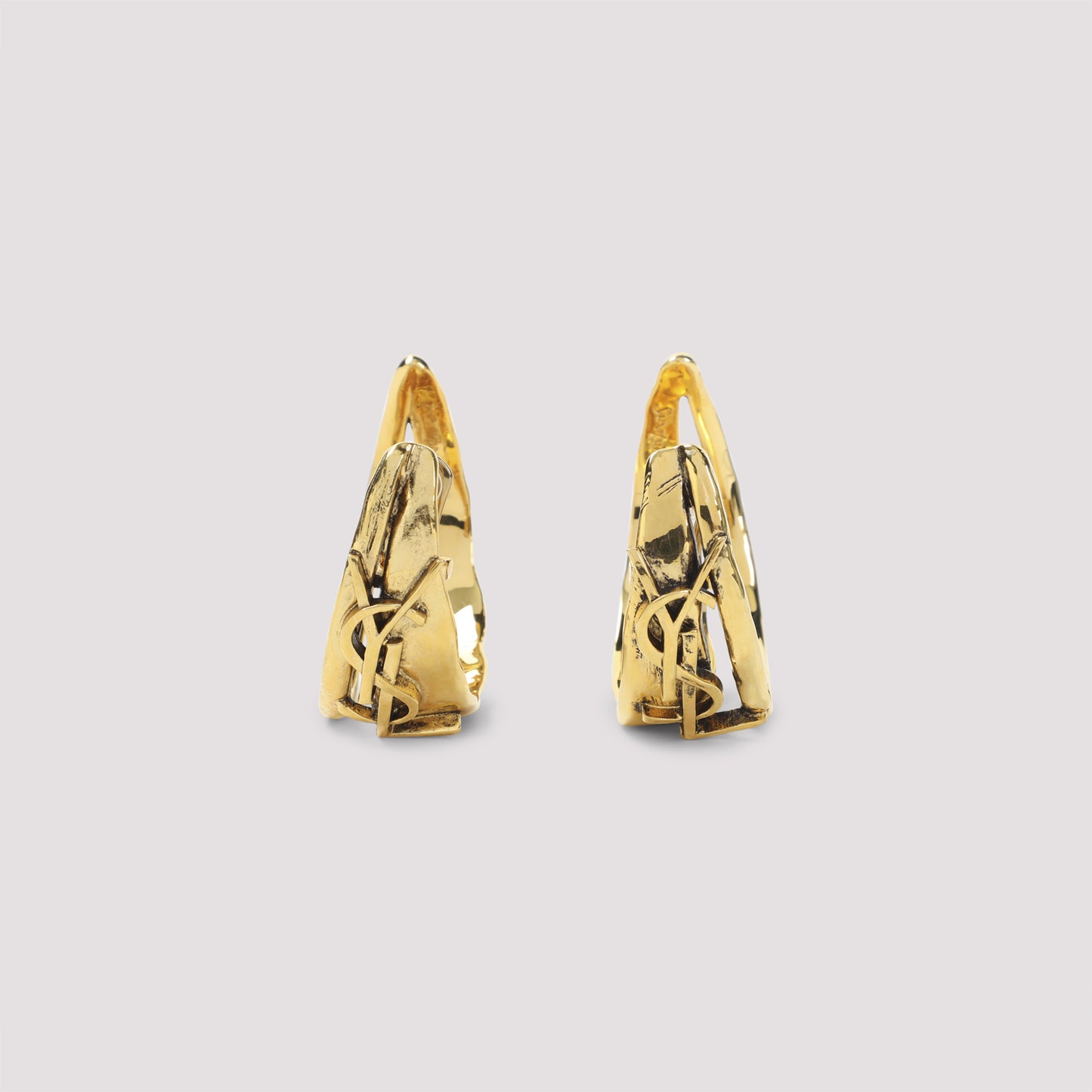 Saint Laurent Creole Charm Cassandre Earrings