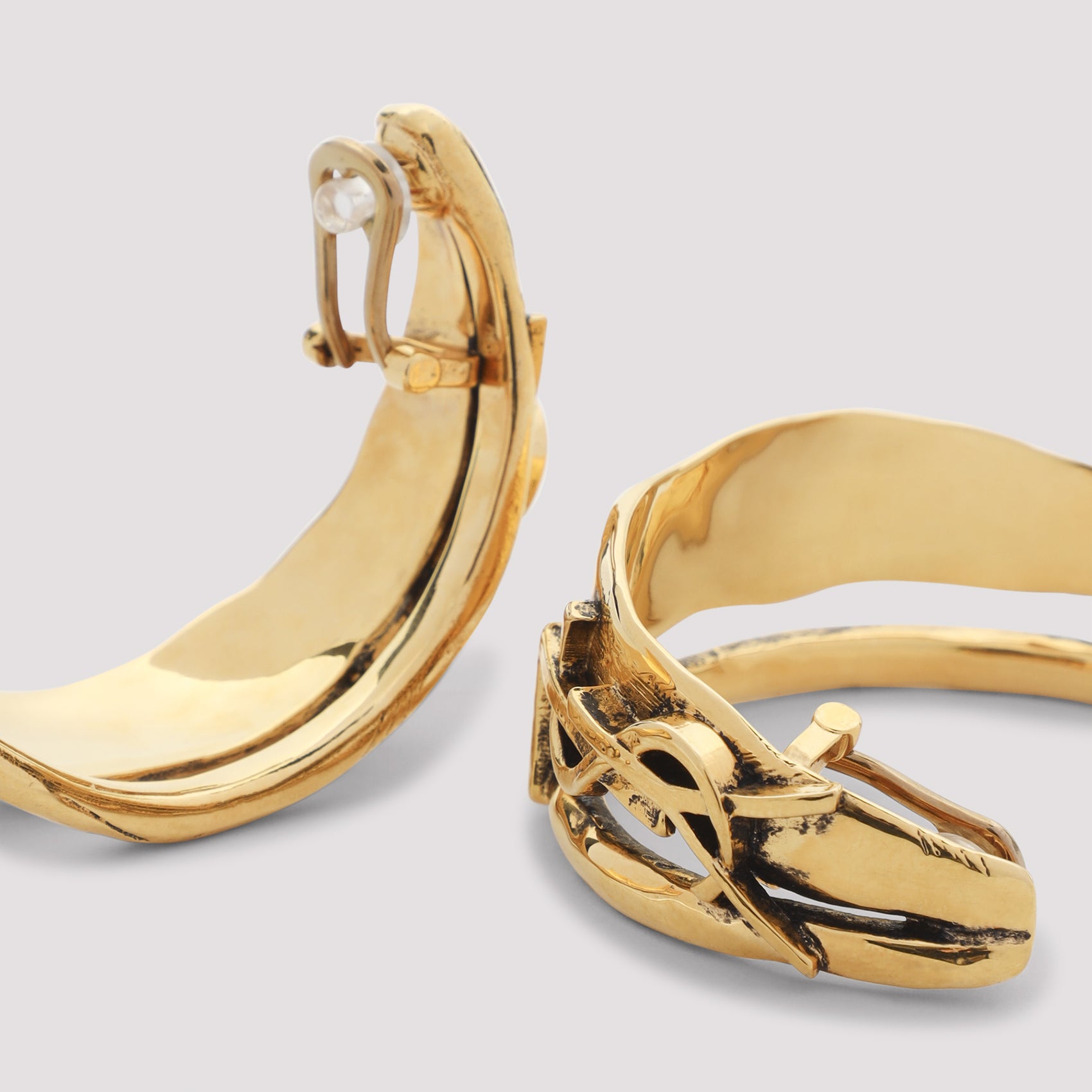 Saint Laurent Creole Charm Cassandre Earrings