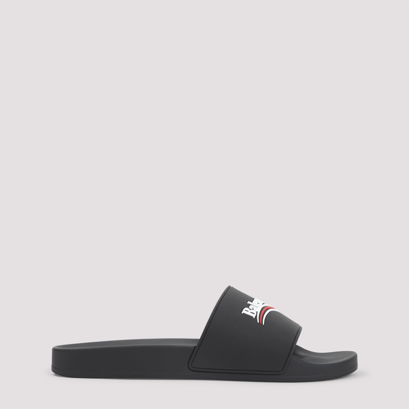 Balenciaga Pool Rubber Political Logo Slide