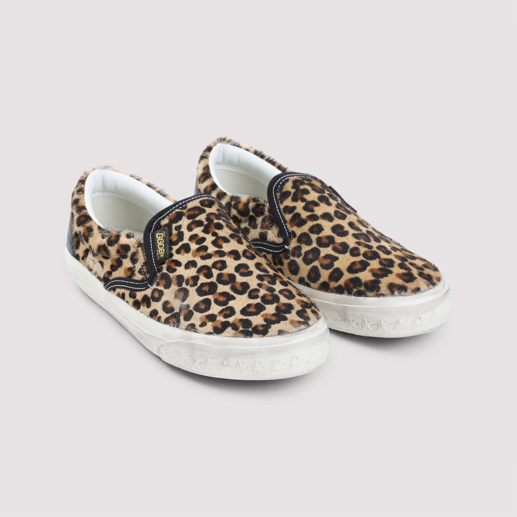 Golden Goose Leopard Slip-On Sneakers