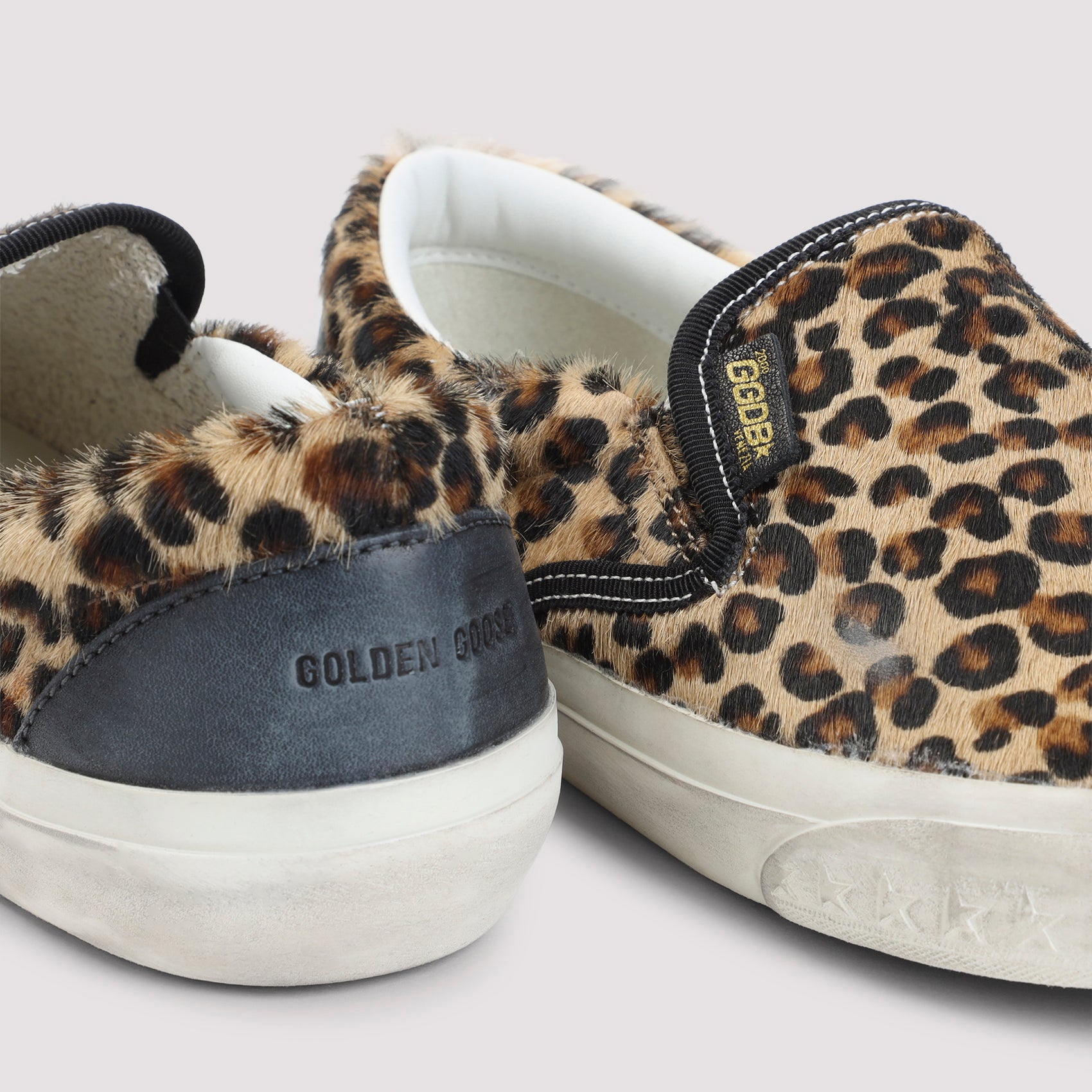 Golden Goose Leopard Slip-On Sneakers