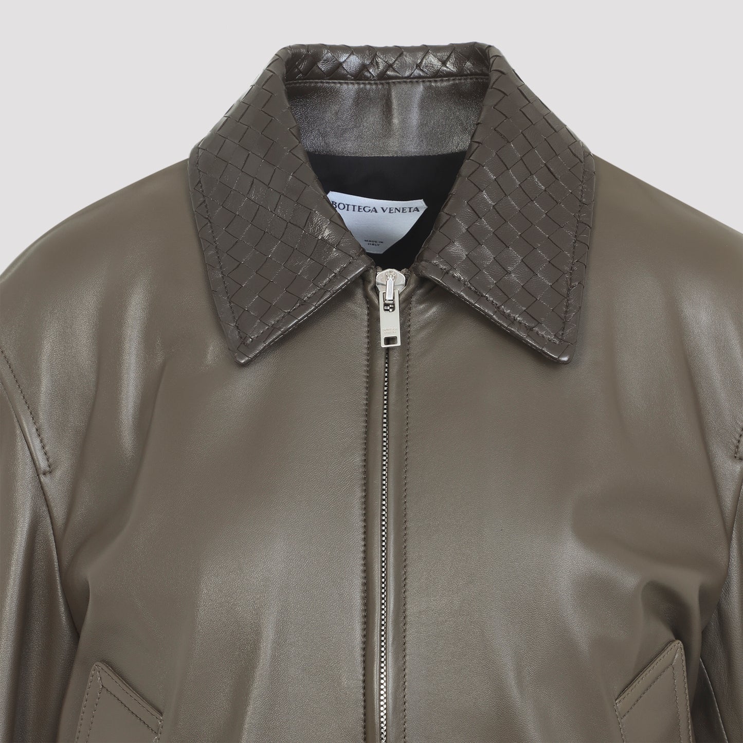 Bottega Veneta Leather Bomber Jacket