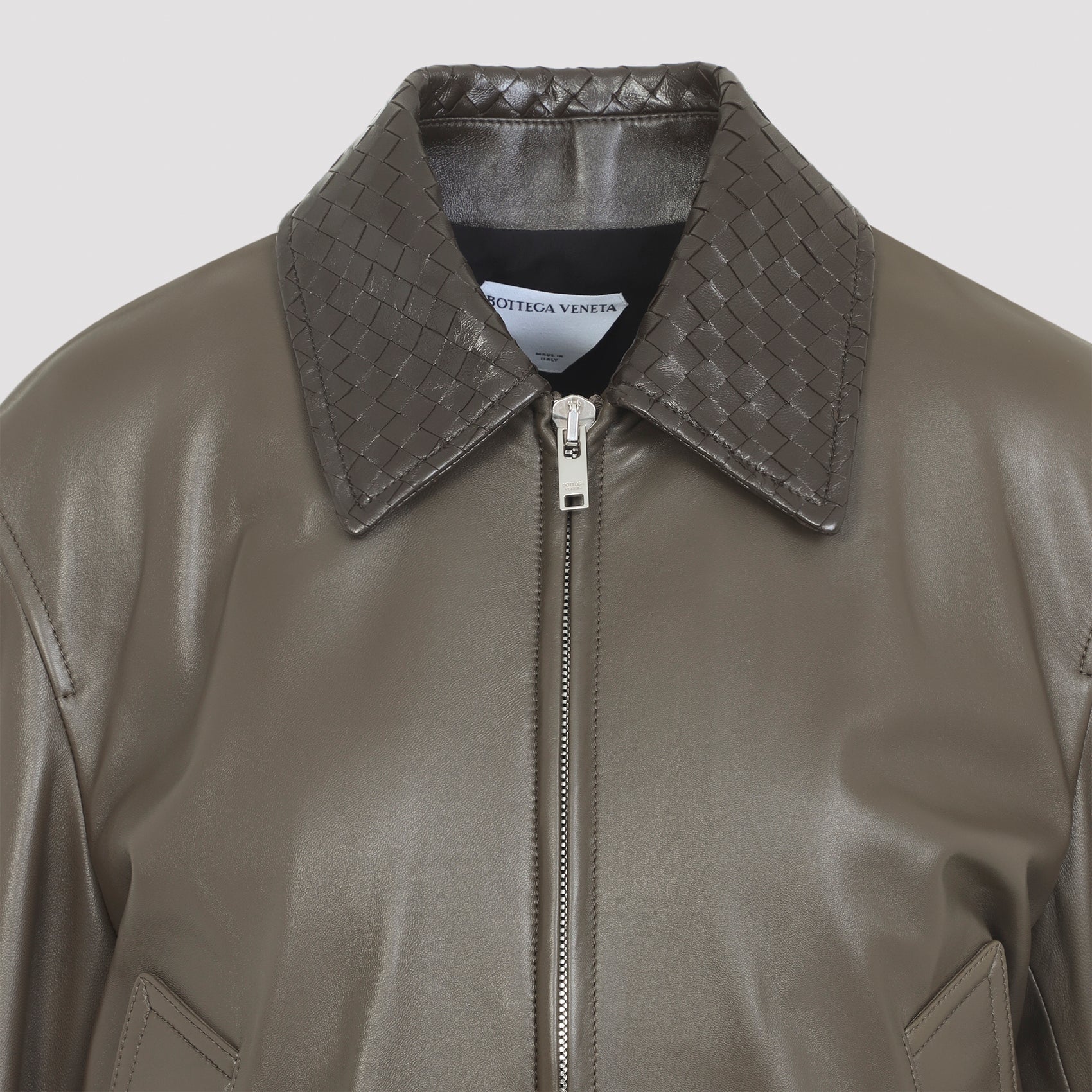 Bottega Veneta Leather Bomber Jacket