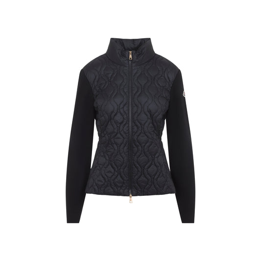 Moncler Quilted Zip-Up Cardigan