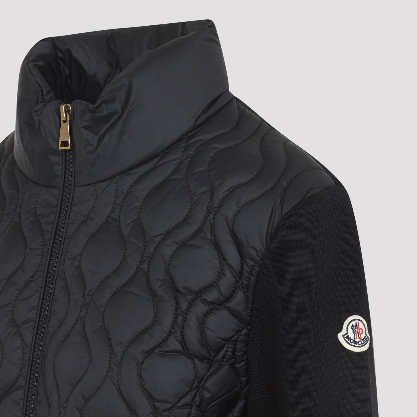 Moncler Quilted Zip-Up Cardigan