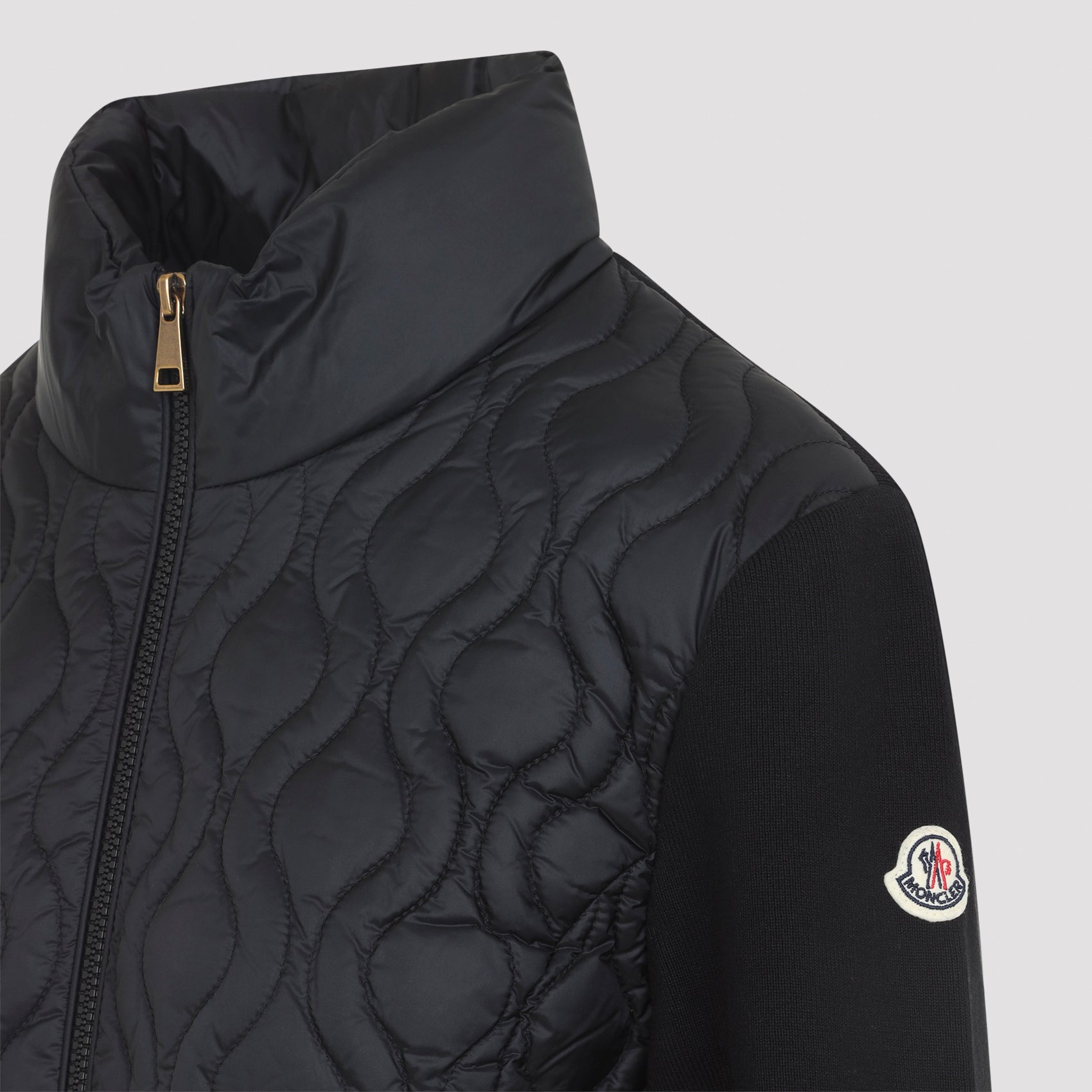 Moncler Quilted Zip-Up Cardigan