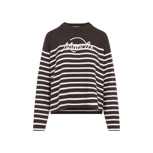 Moncler  Striped Logo Knit Sweater