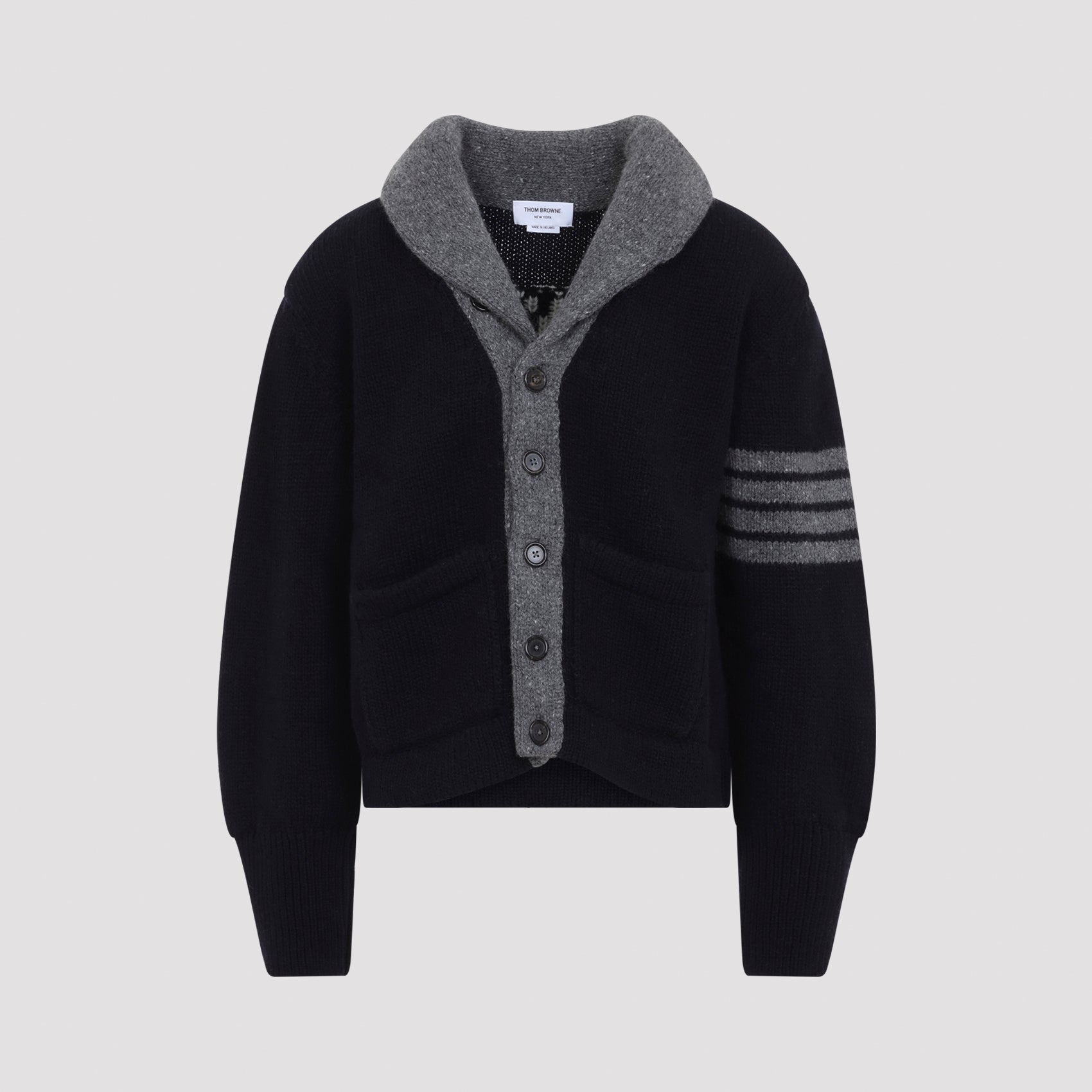 Thom Browne 65 Jersey Collar Cardigan