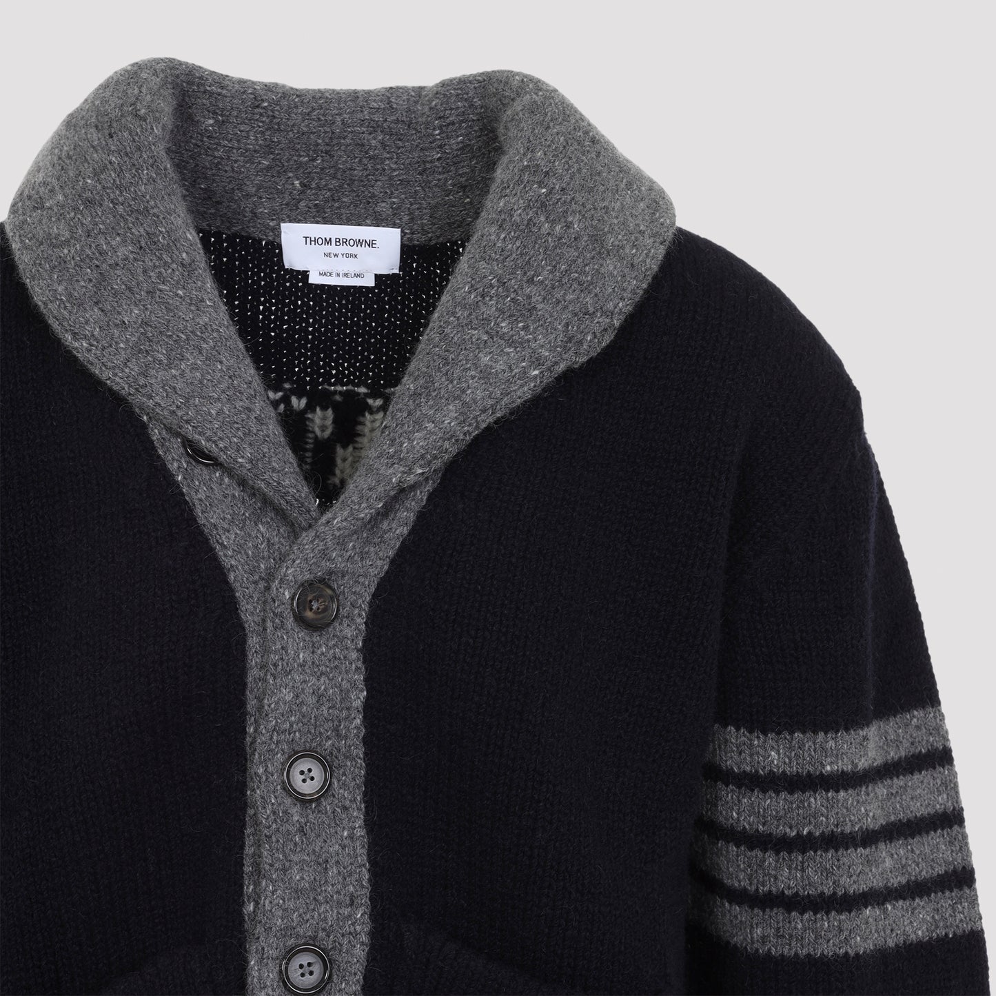 Thom Browne 65 Jersey Collar Cardigan