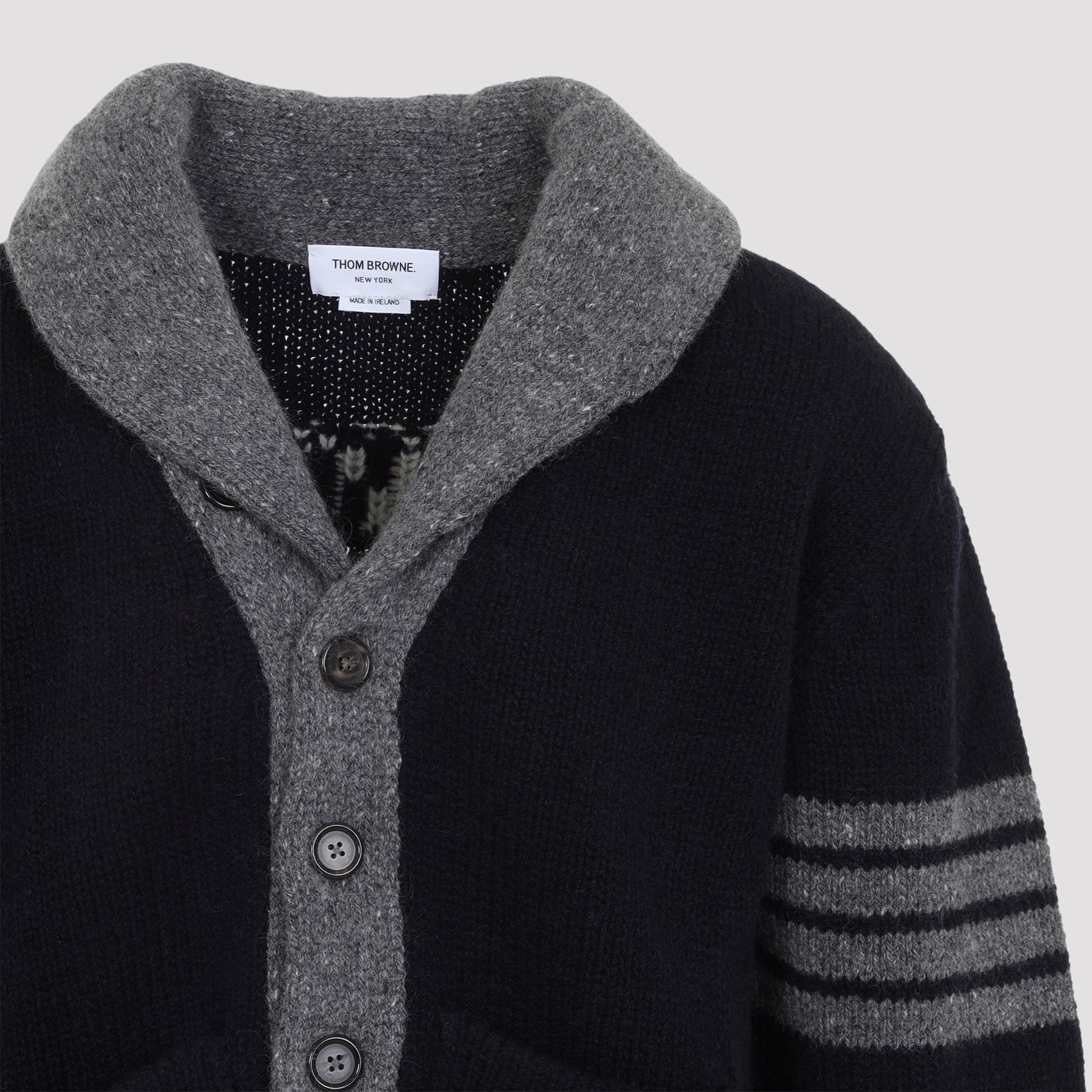 Thom Browne 65 Jersey Collar Cardigan