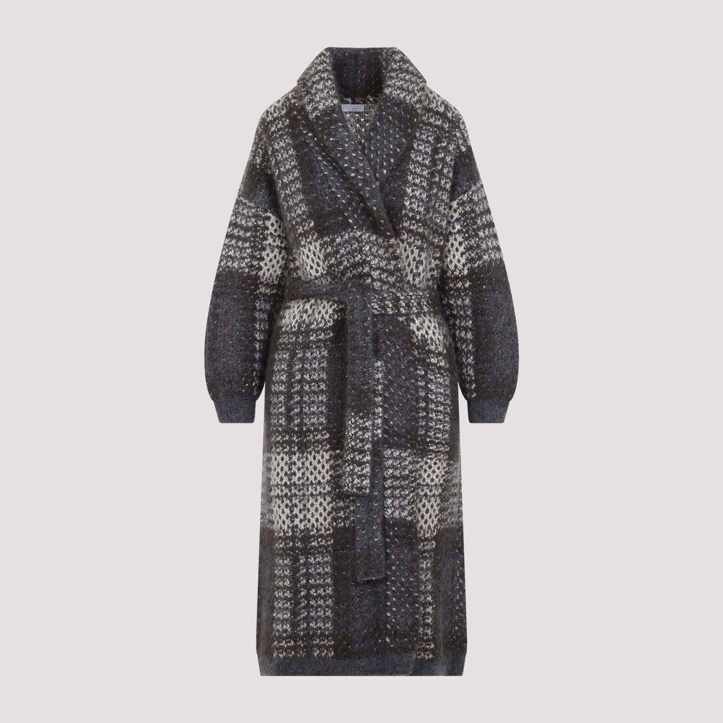 Brunello Cucinelli Macrocheck Cardigan Coat
