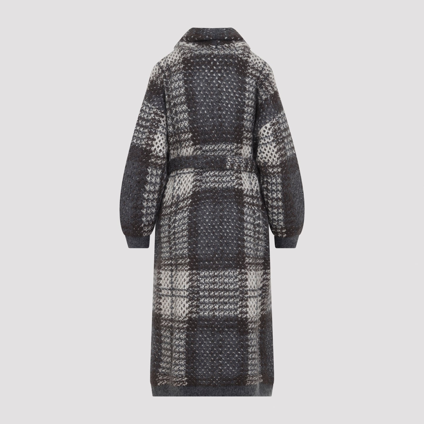 Brunello Cucinelli Macrocheck Cardigan Coat
