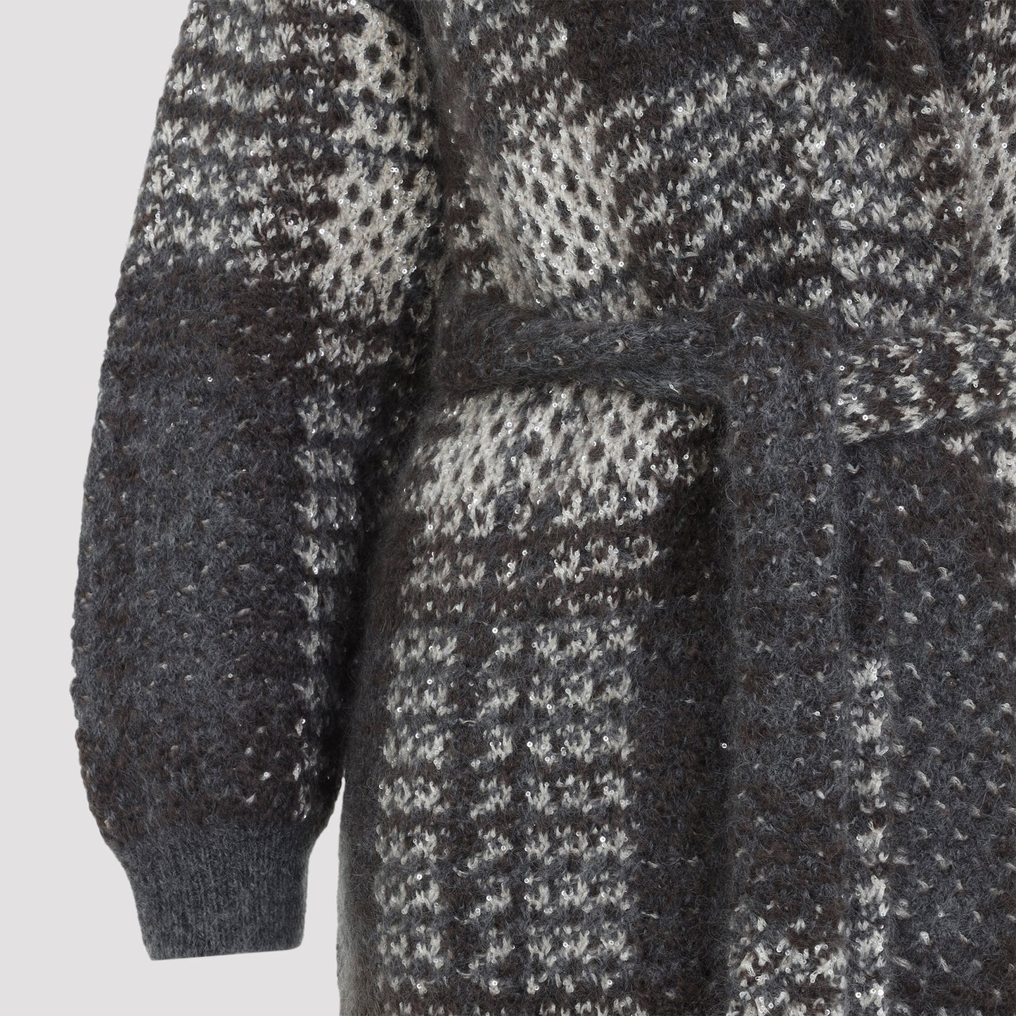 Brunello Cucinelli Macrocheck Cardigan Coat