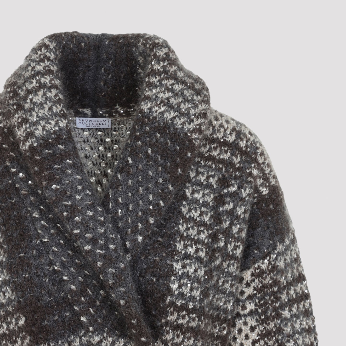 Brunello Cucinelli Macrocheck Cardigan Coat