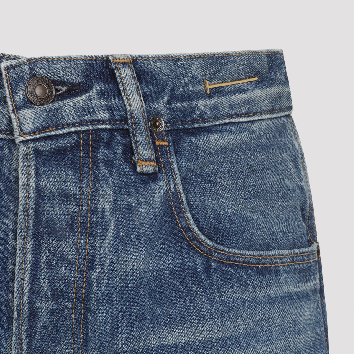 Tom Ford Stonewashed Denim Melanie Straight Trousers