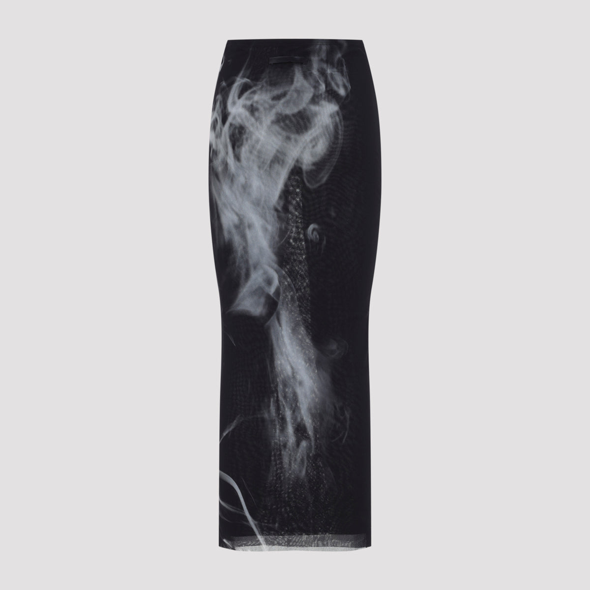 Jean Paul Gaultier Mesh Printed Smoking Women Long Skirt