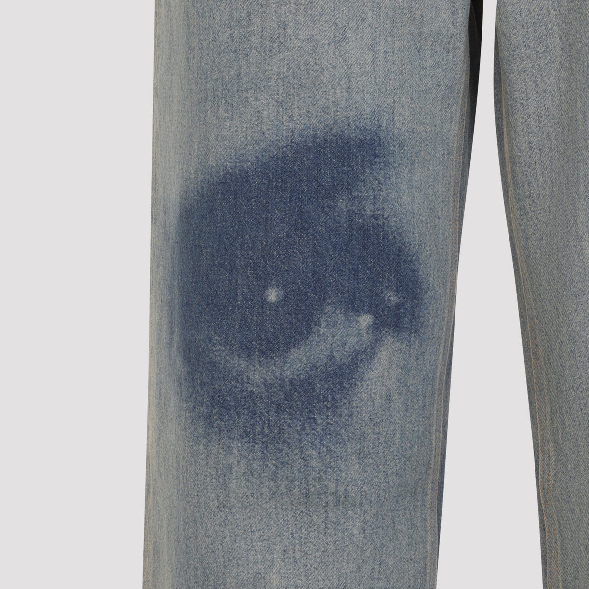 Jean Paul Gaultier Face Print Straingh Leg Denim Jeans
